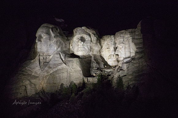 Mt Rushmore at Night