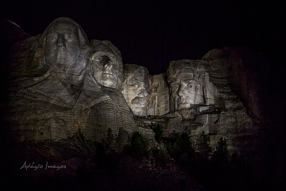 Mt Rushmore at Night