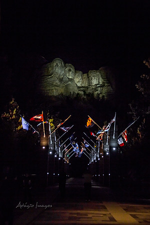 Mt Rushmore at Night