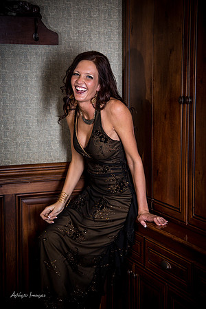 Crystal - Tall, dark dress, and gorgeous!