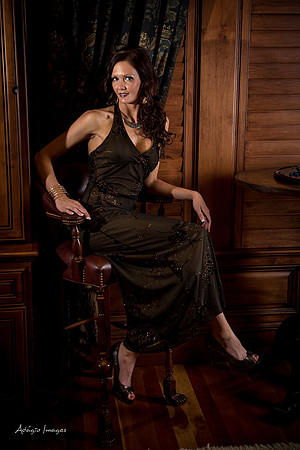 Crystal - Tall, dark dress, and gorgeous!