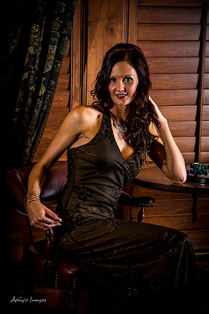 Crystal - Tall, dark dress, and gorgeous!