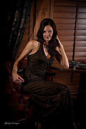 Crystal - Tall, dark dress, and gorgeous!