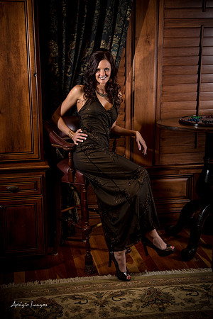Crystal - Tall, dark dress, and gorgeous!